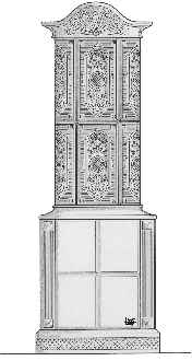 Gr&uuml;nderzeit-Ofen Zeichnung