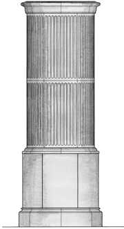 Kachelofen im Klassizismus Zeichnung