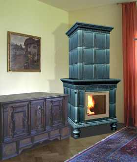 Kachelofen in der Renaissance Foto